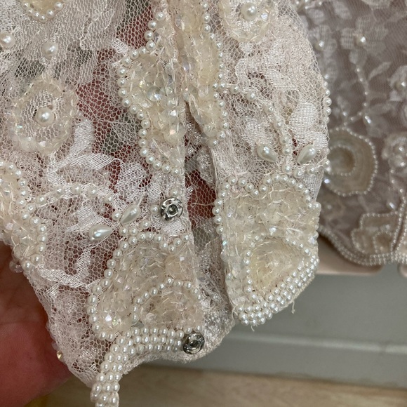 Vintage 1980’s  blush pink Pearl beaded top - Picture 4 of 4